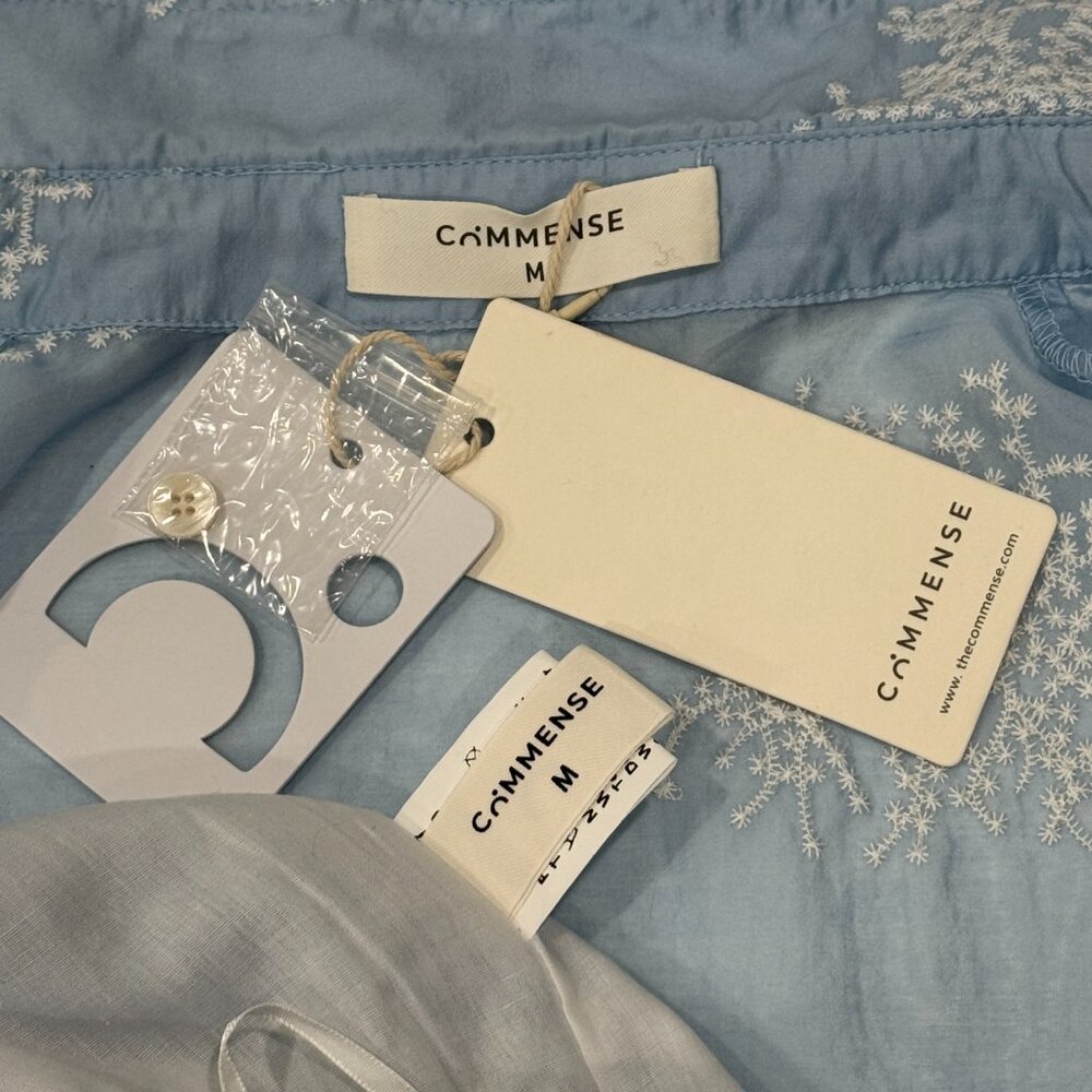 Commense Semi-Sheer Plant Embroidery Casual Shorts Set NWT, Size M - Picture 15 of 17